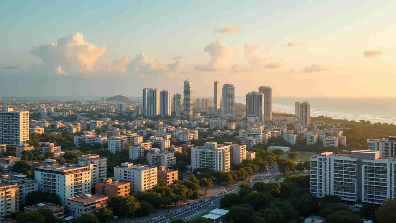 A city skyline